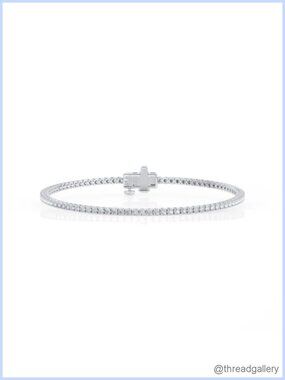 1.80mm Lab Grown Diamond 2 Cttw Sterling Silver Tennis Bracelet